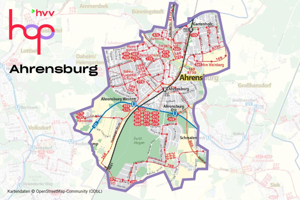 hvv hop Bediengebiet Ahrensburg
